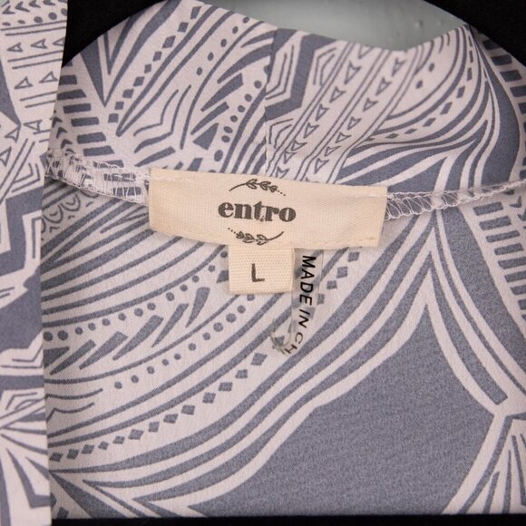 Entro abstract print open long duster-L - Picture 4 of 6